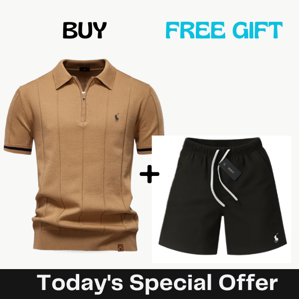 Classic Knit Polo Premium Get Premium Chino Shorts FREE